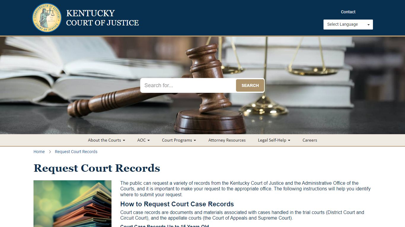 Request Court Records - Kentucky Court of Justice